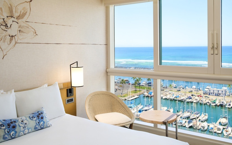 Harbor viewing room of Prince Waikiki Hotel